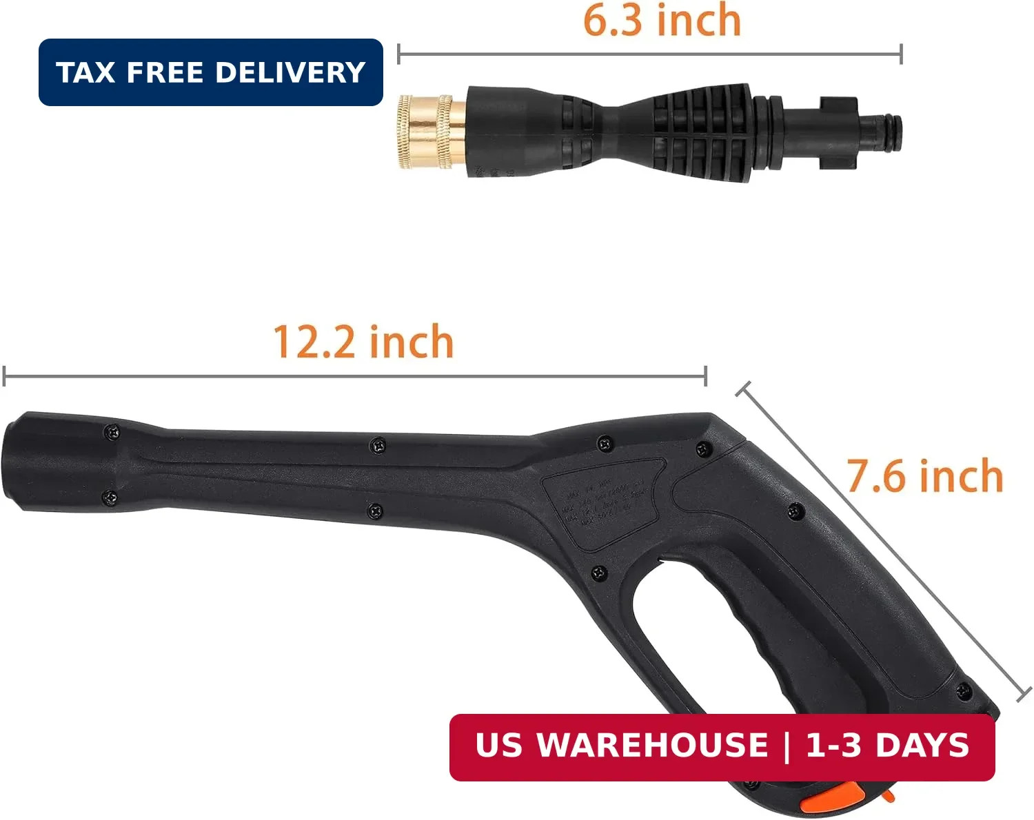 FIXFANS Pressure Washer Gun Kit with 5 Nozzles – Compatible with Some of Portlan