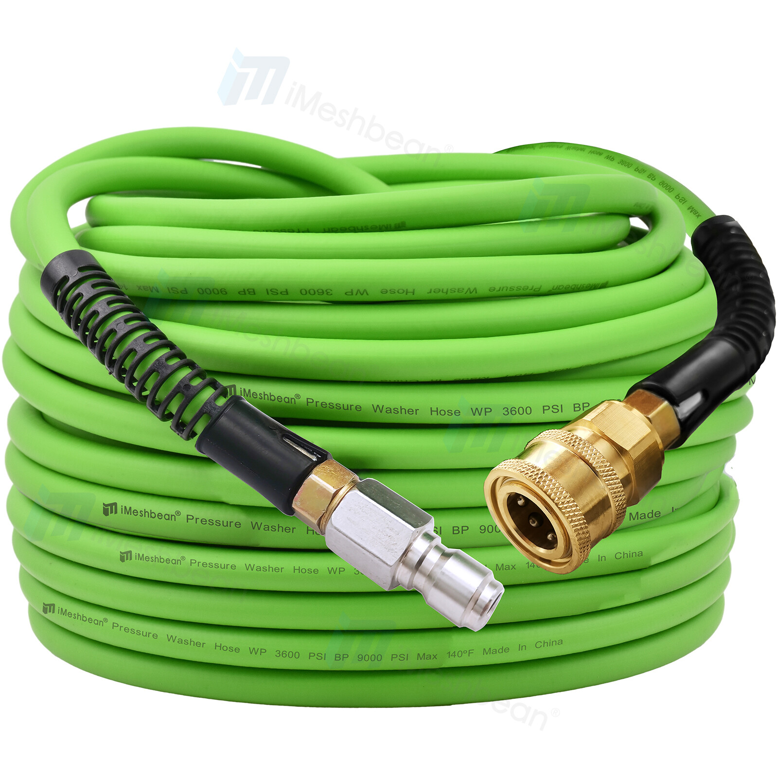 High Pressure Washer Hose 25/50/100′ 3600PSI 3/8″ QC Power Washer Extension Tube