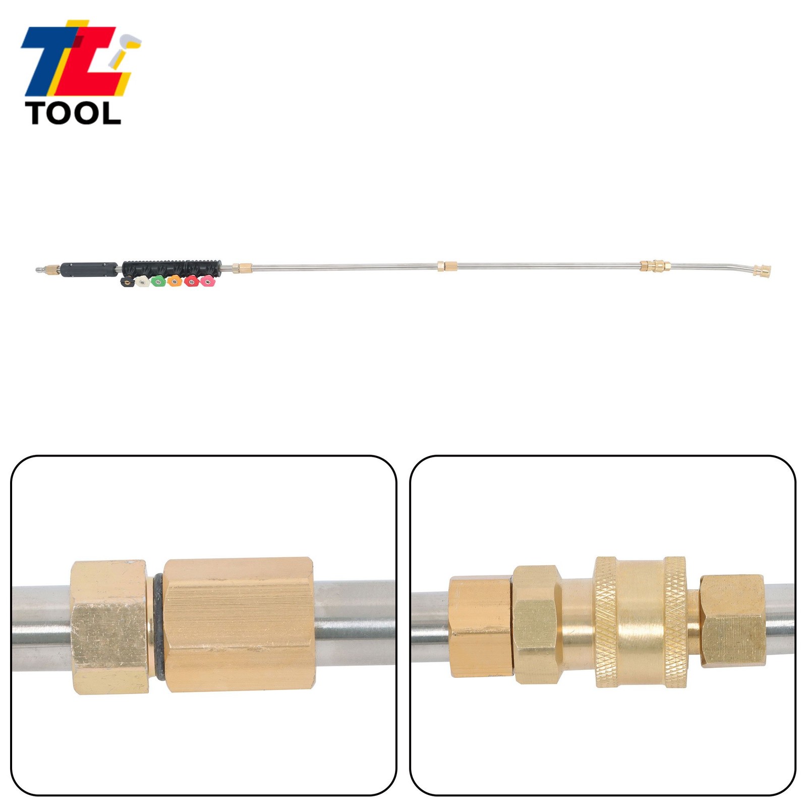 9 Pack 1/4″ Connect Pressure Washer Extension Wand Upgrade Power Washer Lance