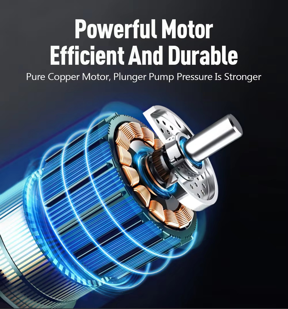 50Bar 200W Battery Operated 20000mAh 6-in-1 High Water Pressure Pressure Washer