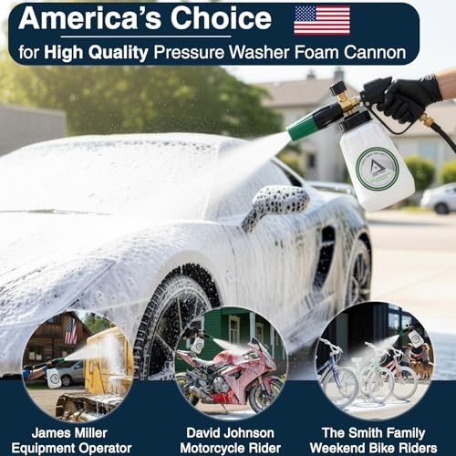 Green Pro Grade 1.1mm Orifice Foam Cannon for Pressure Washer