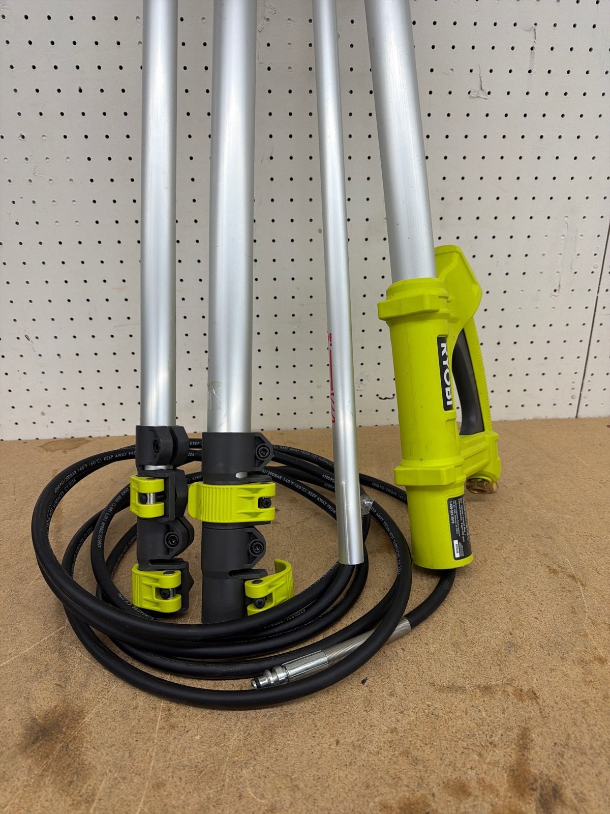 RYOBI 18 ft Telescoping Extension Pole with Brush for Pressure Washers 4200 PSI