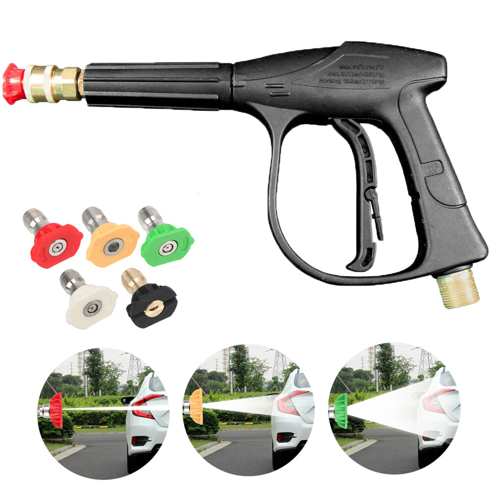 High Pressure Car Power Washer Gun Spray Wand Lance Pole Nozzle Hose Kit
