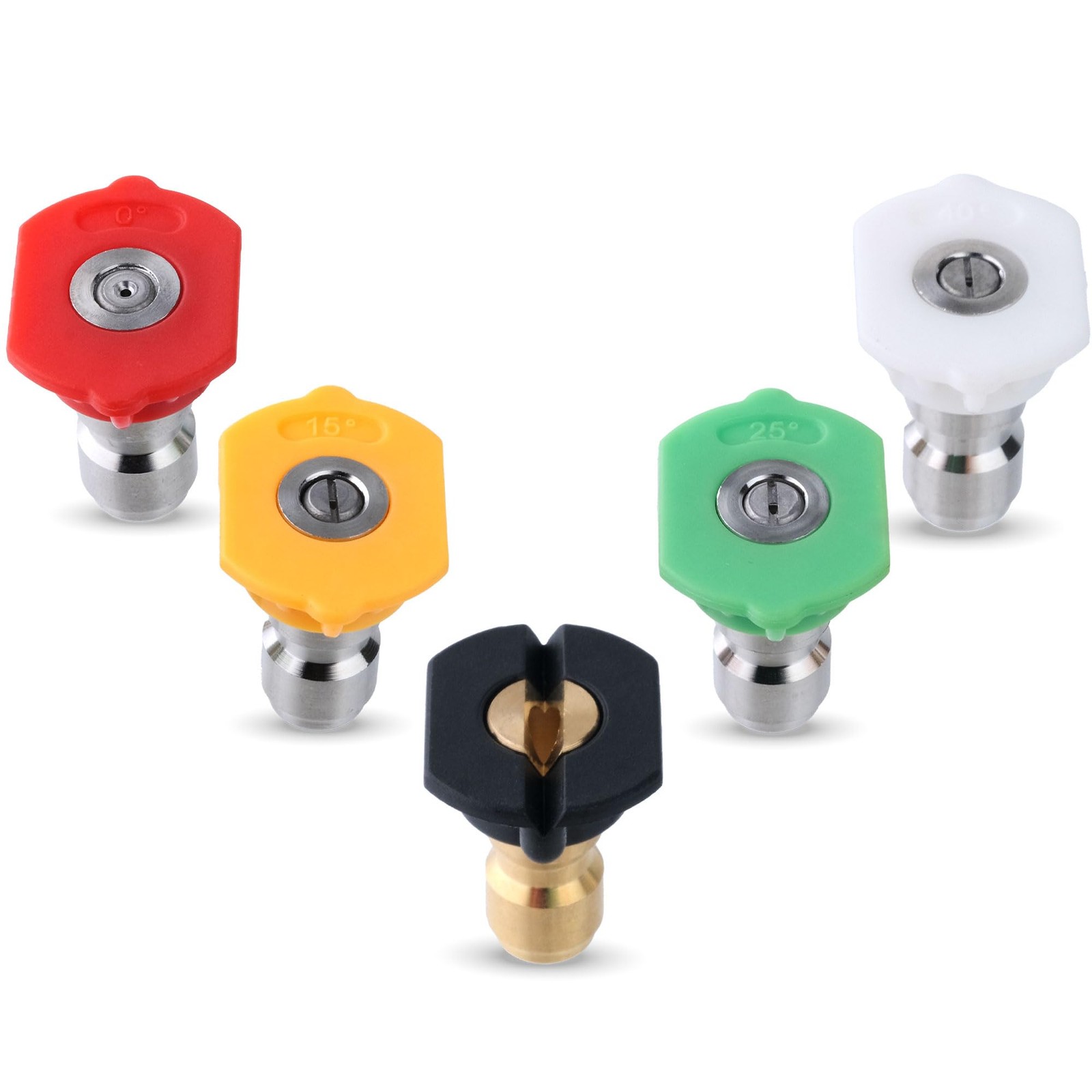 High Pressure Washer Nozzle Tips 1/4” Quick Connect Multiple Orifice Degrees …