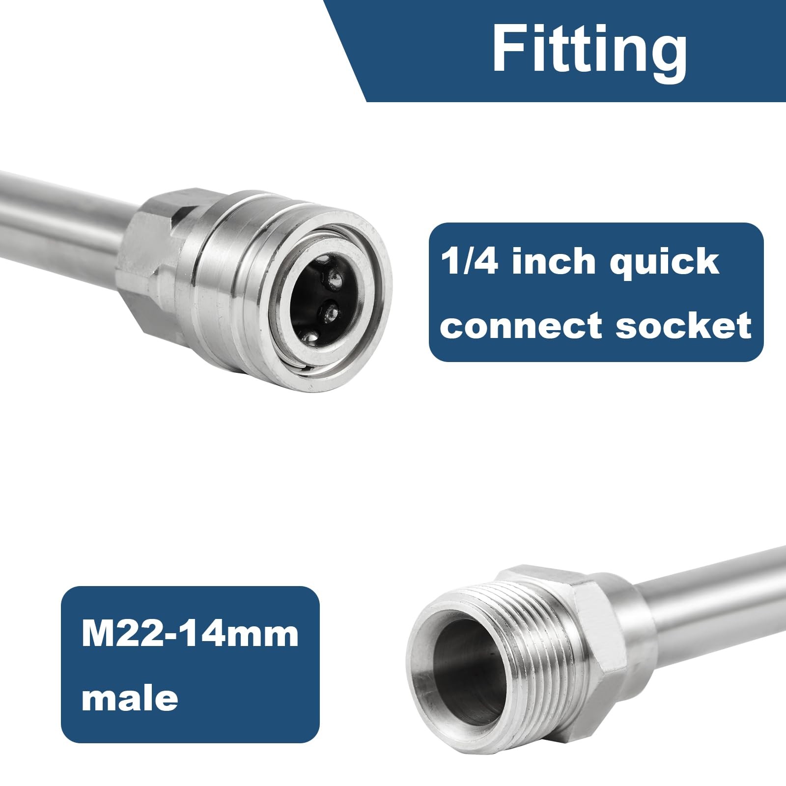 Pressure Washer Extension Wand, Stainless Steel Lance 1/4 Inch Quick Connect …