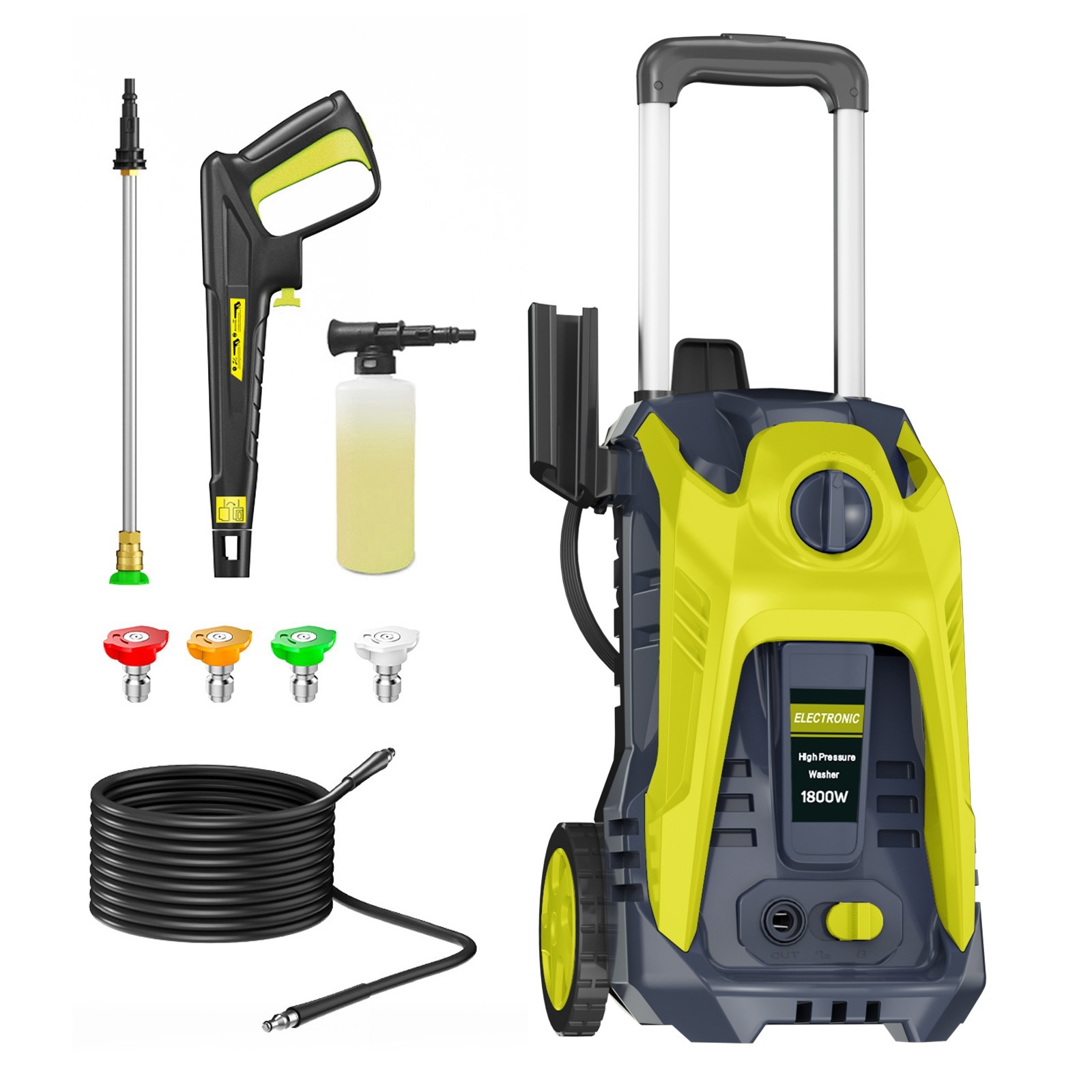 4200PSI 2.0GPM Electric Pressure Washer High Power Jet Car Garden Patio Cleaner