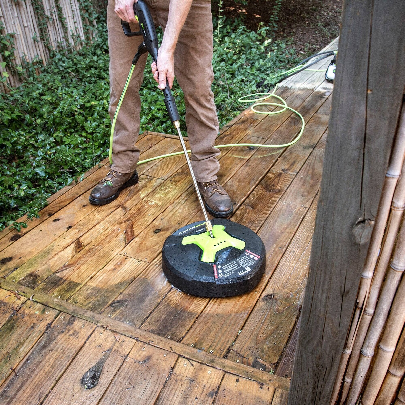 Greenworks – 15″ Pressure Washer Surface Cleaner Attachment (3100 PSI MAX) – …