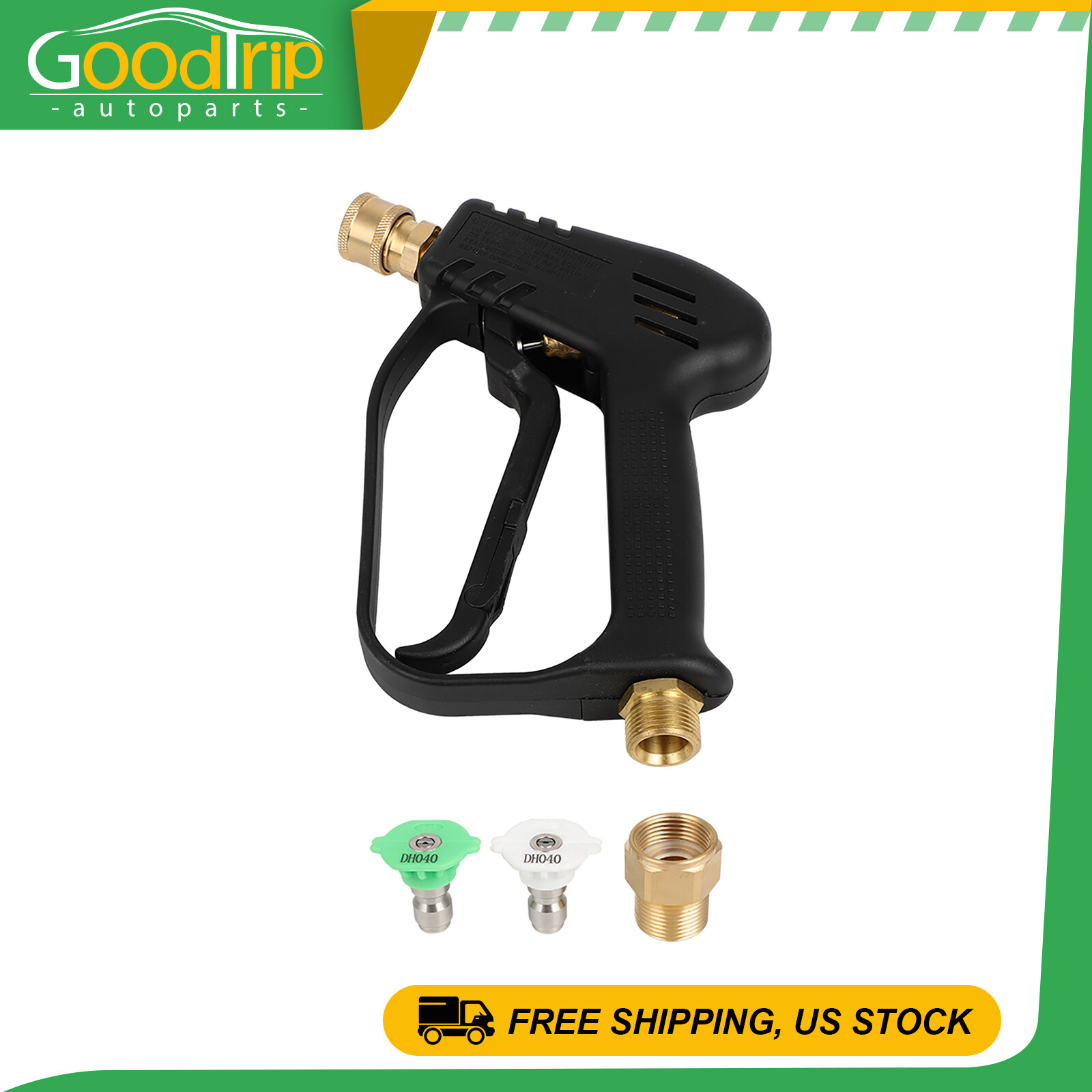 4000PSI Pressure Short Washer Gun With M22-14mm Inlet Stubby High Pressure Gun