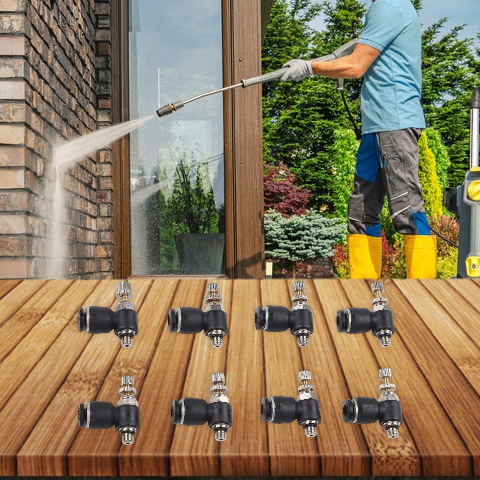 8 Quick Connectors for Pneumatic Systems Air Flow Control Valves and Tubing