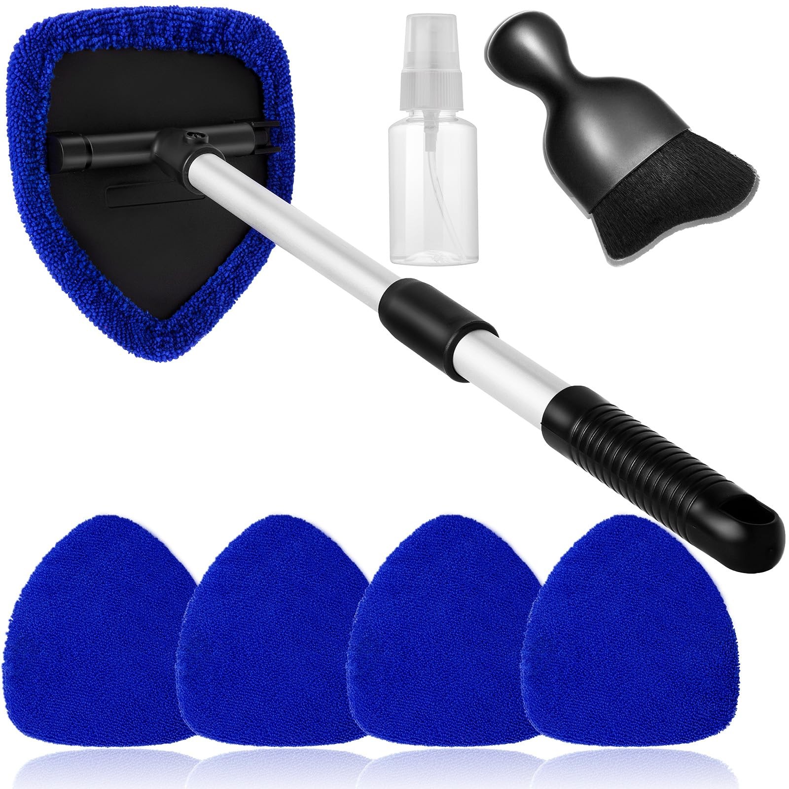 Qydipclin 7pcs Windshield Cleaner Tool Car Window Cleaning Wash Kit with Blue