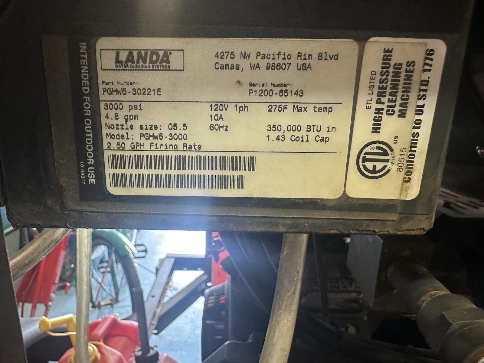 Landa PGHW5-30221E Hot Water Natural Gas Pressure Washer w/ Trailer & Much More