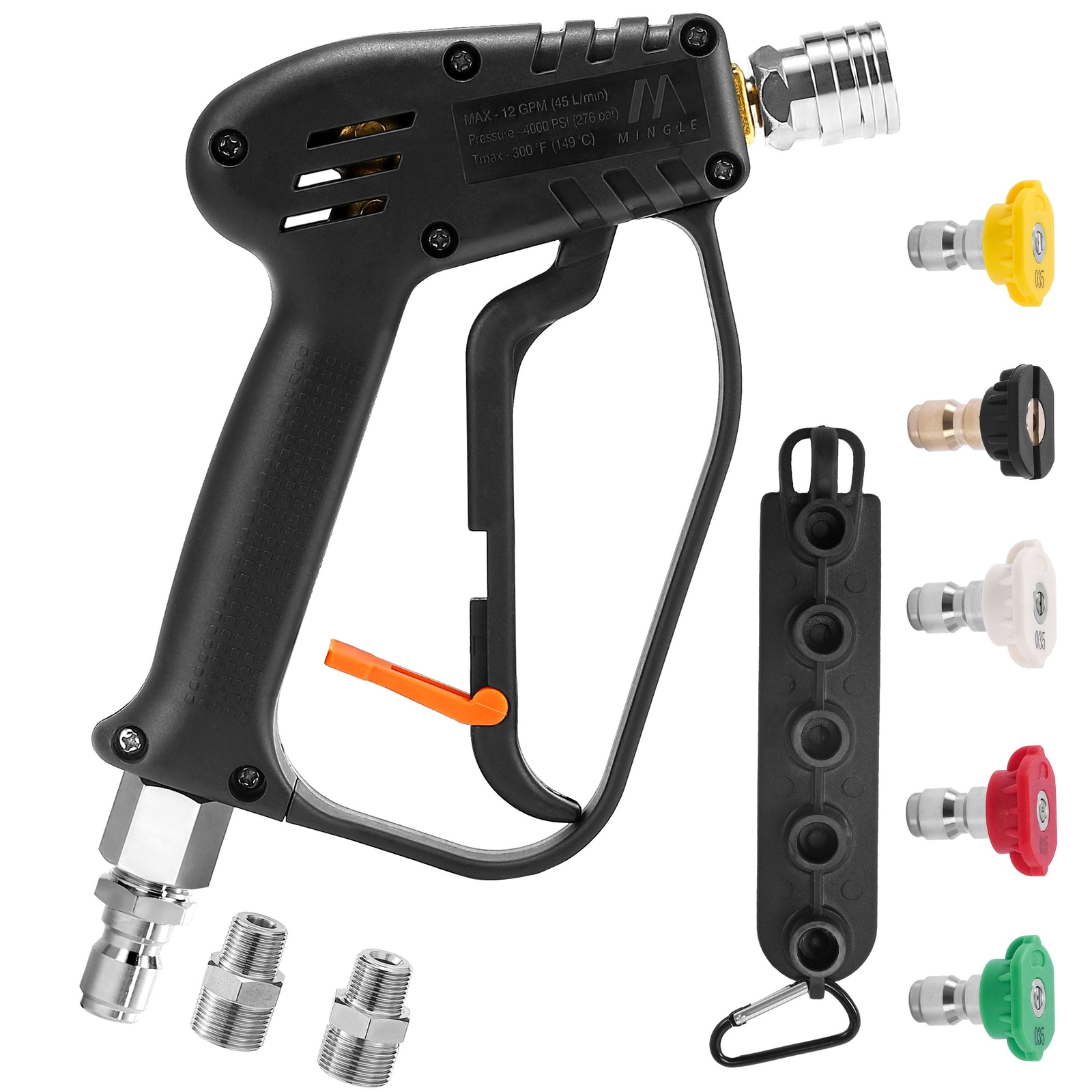 Pressure Washer Gun with Swivel Universal Power Washer Gun with 3/8” Quick C…
