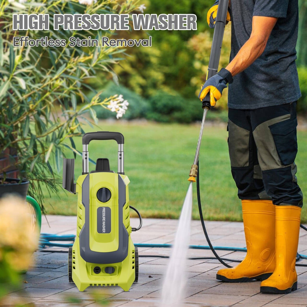4200 PSI 2.5 GPM High-Pressure Electric Power Cleaner Car Washer Machine Blue