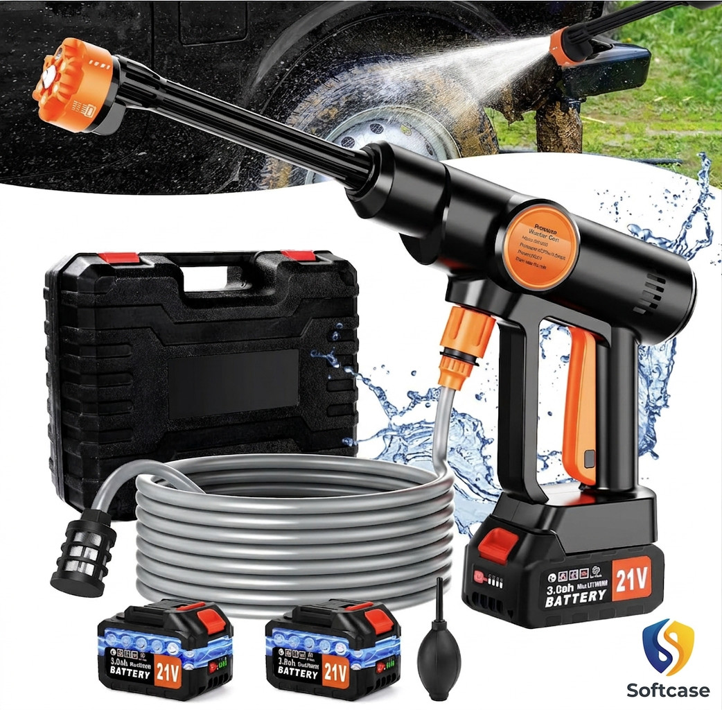 Premium Cordless Handheld Washer Brushless Motor, 6000mAh Battery Operated Car