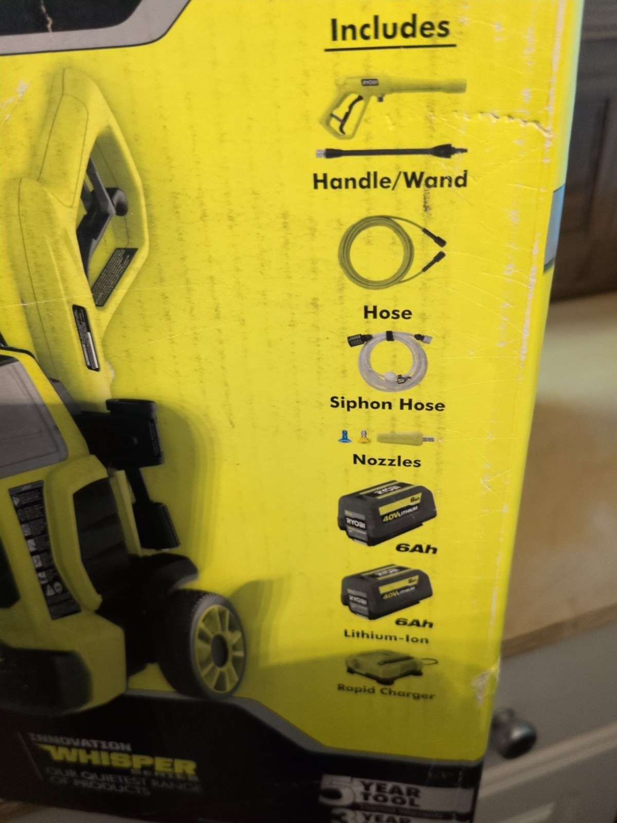NEW RYOBI 40V HP Brushless Pressure Washer 1500 PSI 1Cold Water Kit 2 Batteries
