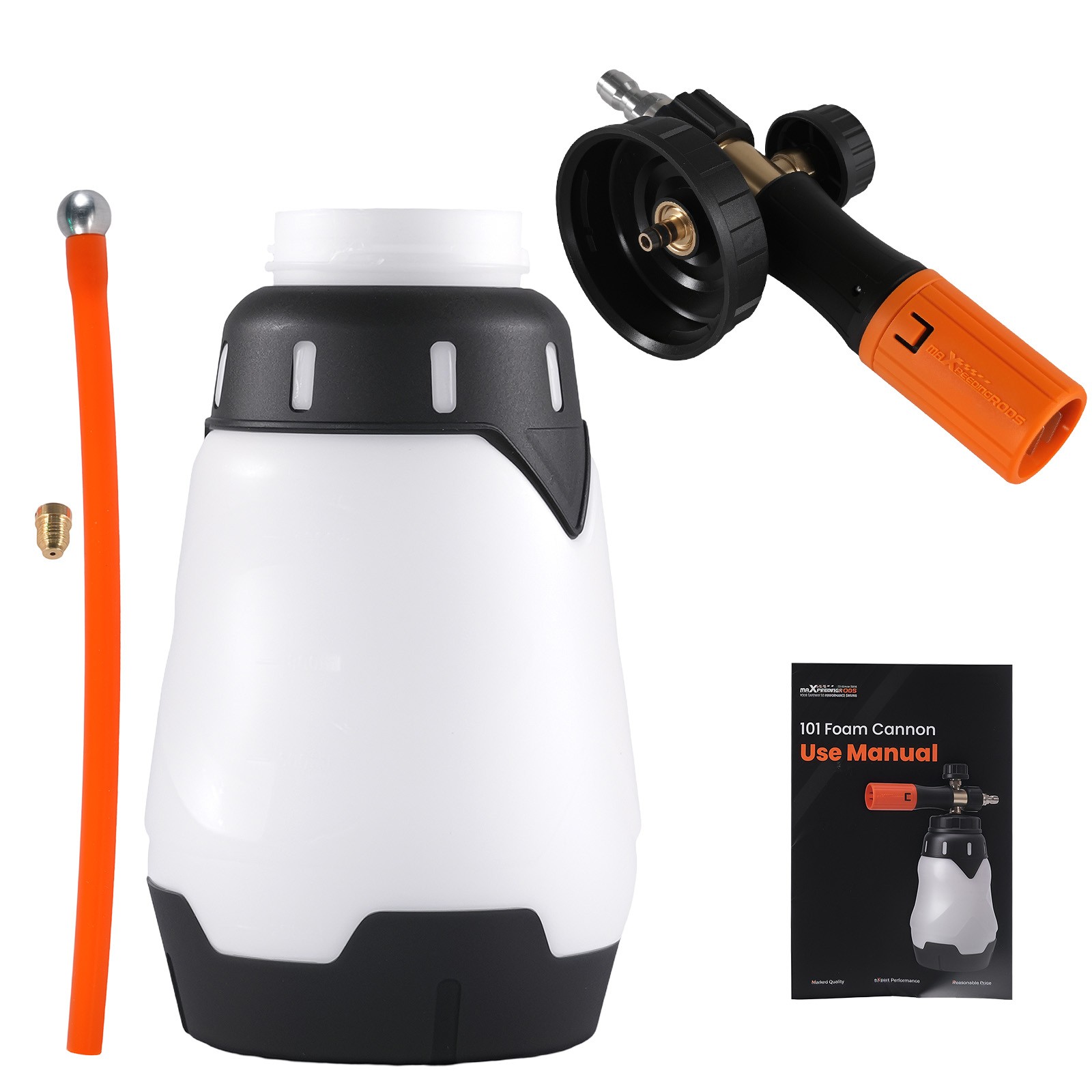 Car Wash Foam Cannon 1.3L Soap Tank for Pressure Washer 4000PSI 1/4″ QC