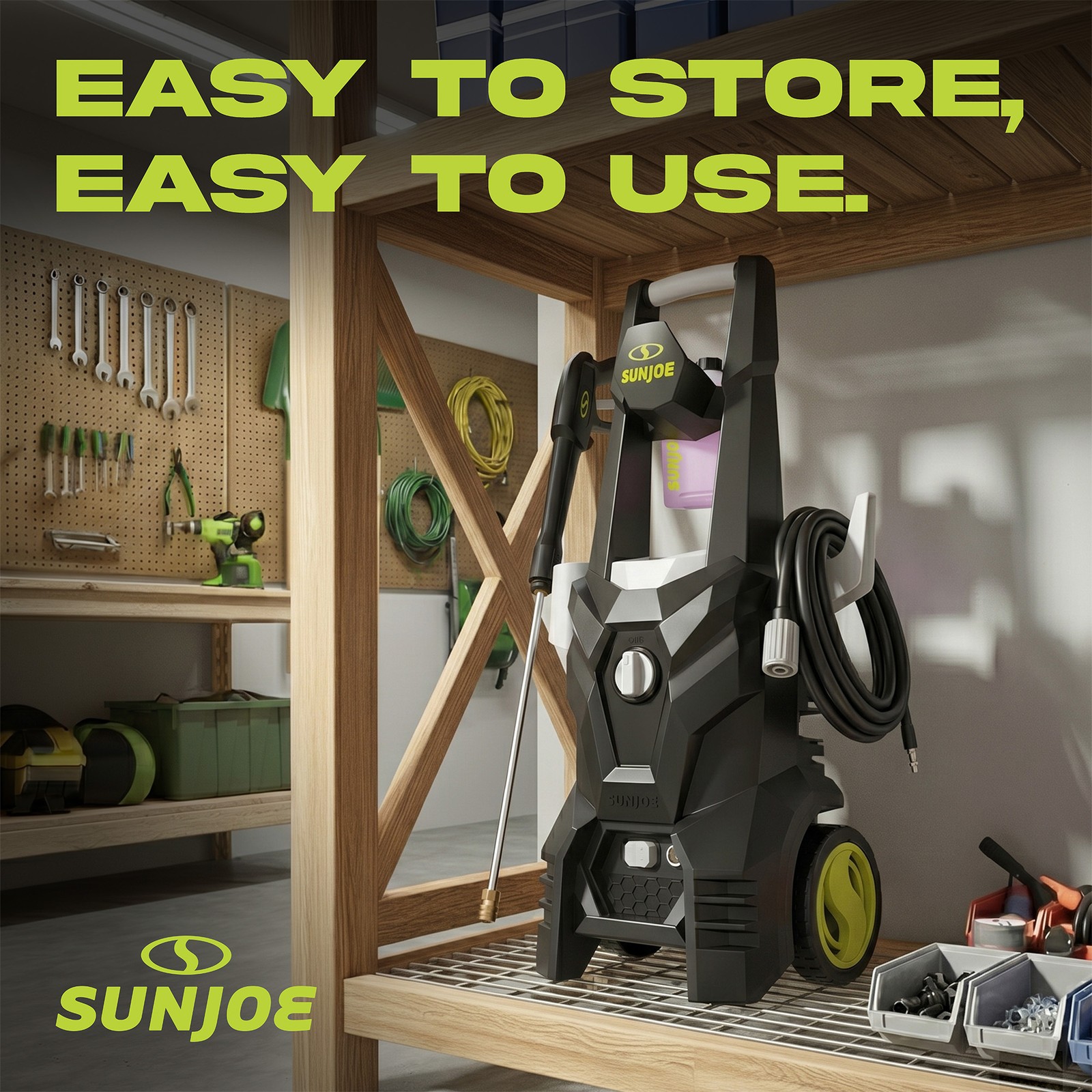 Sun Joe SPX100-GO 1300 Electric Pressure Washer | Portable, Lightweight