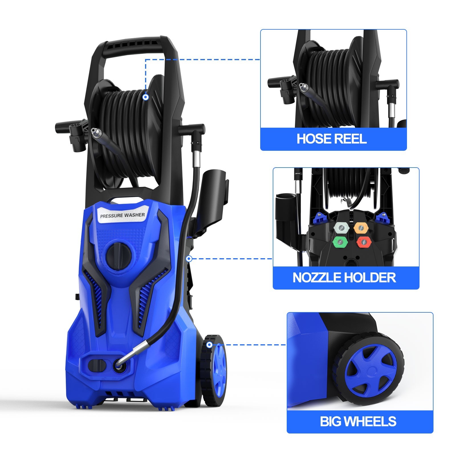 Pressure Washer 4200PSI 2.5GPM, Steel Lance, Total Stop System, for Car Wash