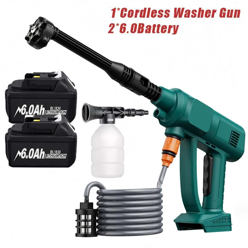 Cordless High Pressure Electric Washer for Makita 18V Battery 6 in 1 Spray Gun H