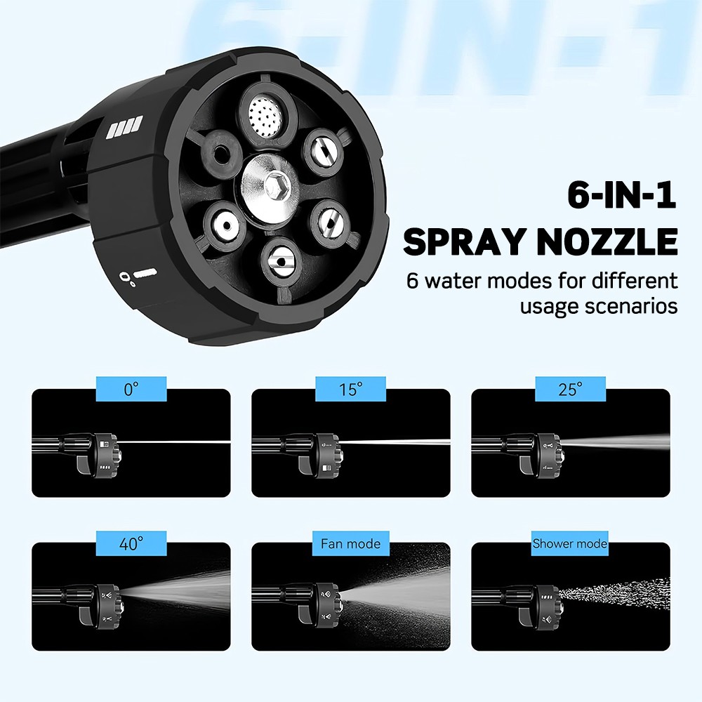20000mAh Cordless Portable Car High Pressure Washer Jet Water Cleaner Gun 21V US
