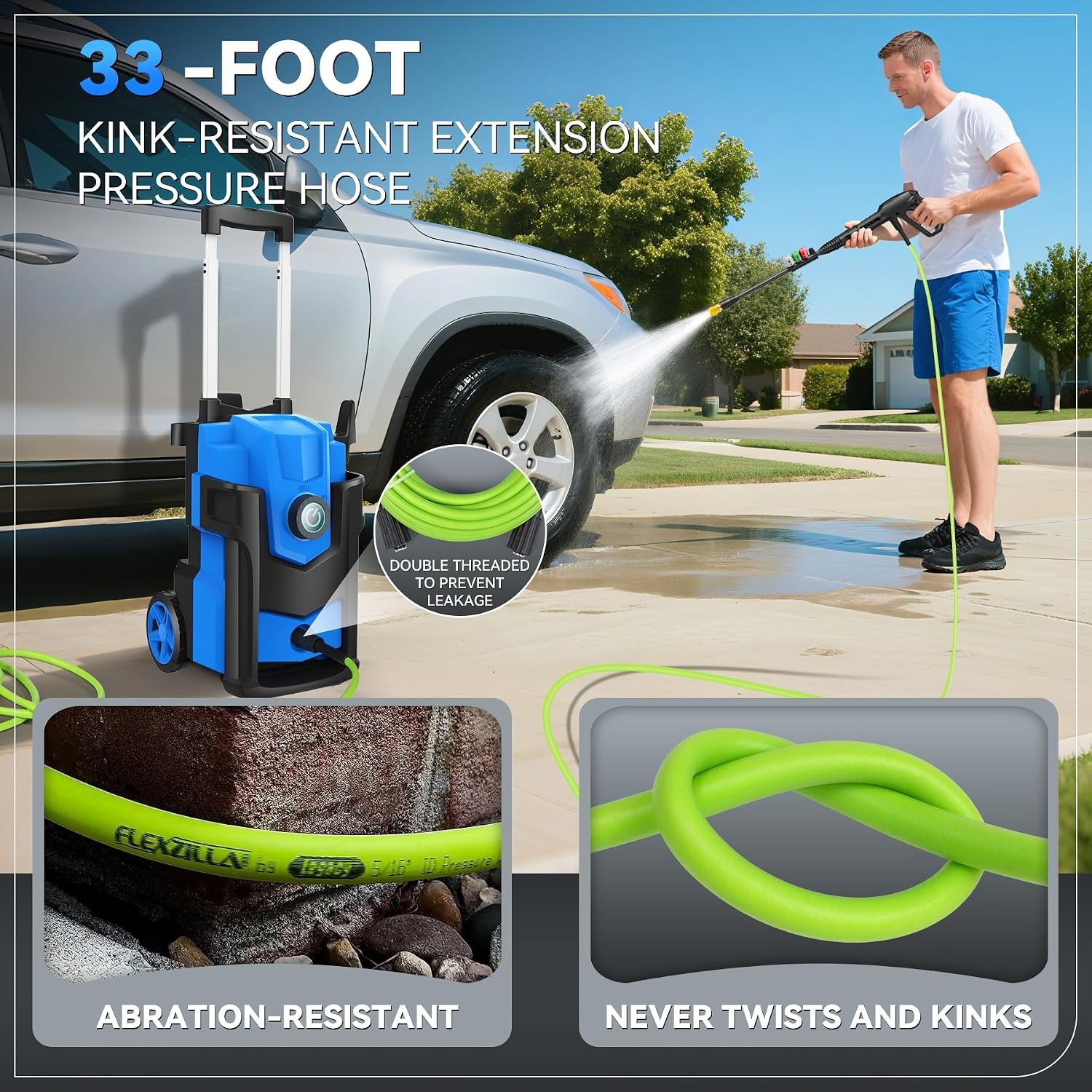 Electric Pressure Washer 5000 PSI 4.0 GPM Heavy Duty Power Washer W/ 4