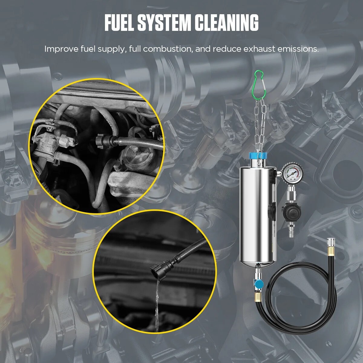 Petrol Car Injector Cleaner Gasoline Nozzle Flushing Petrol EFI Throttle Tools