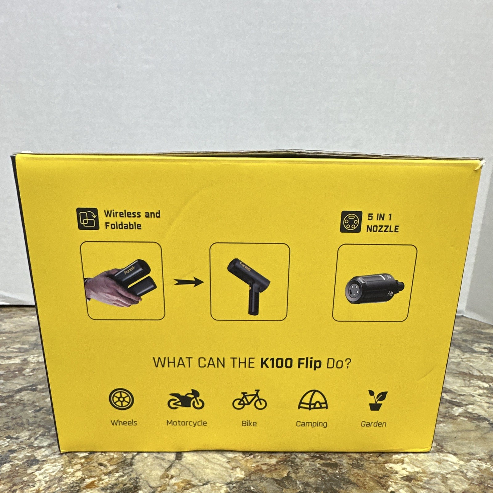 Fanttik K100 Flip Cordless Battery Pressure Washer 174 PSI 7.4V 100W Kit