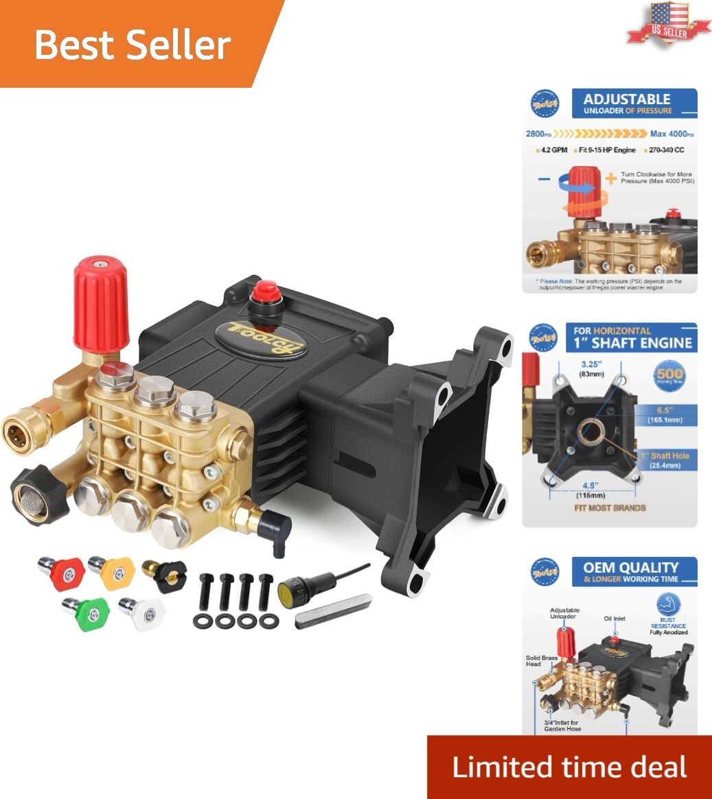 Reliable 4.2 GPM 4000 PSI Pressure Washer Pump – Solves Cleaning Challenges