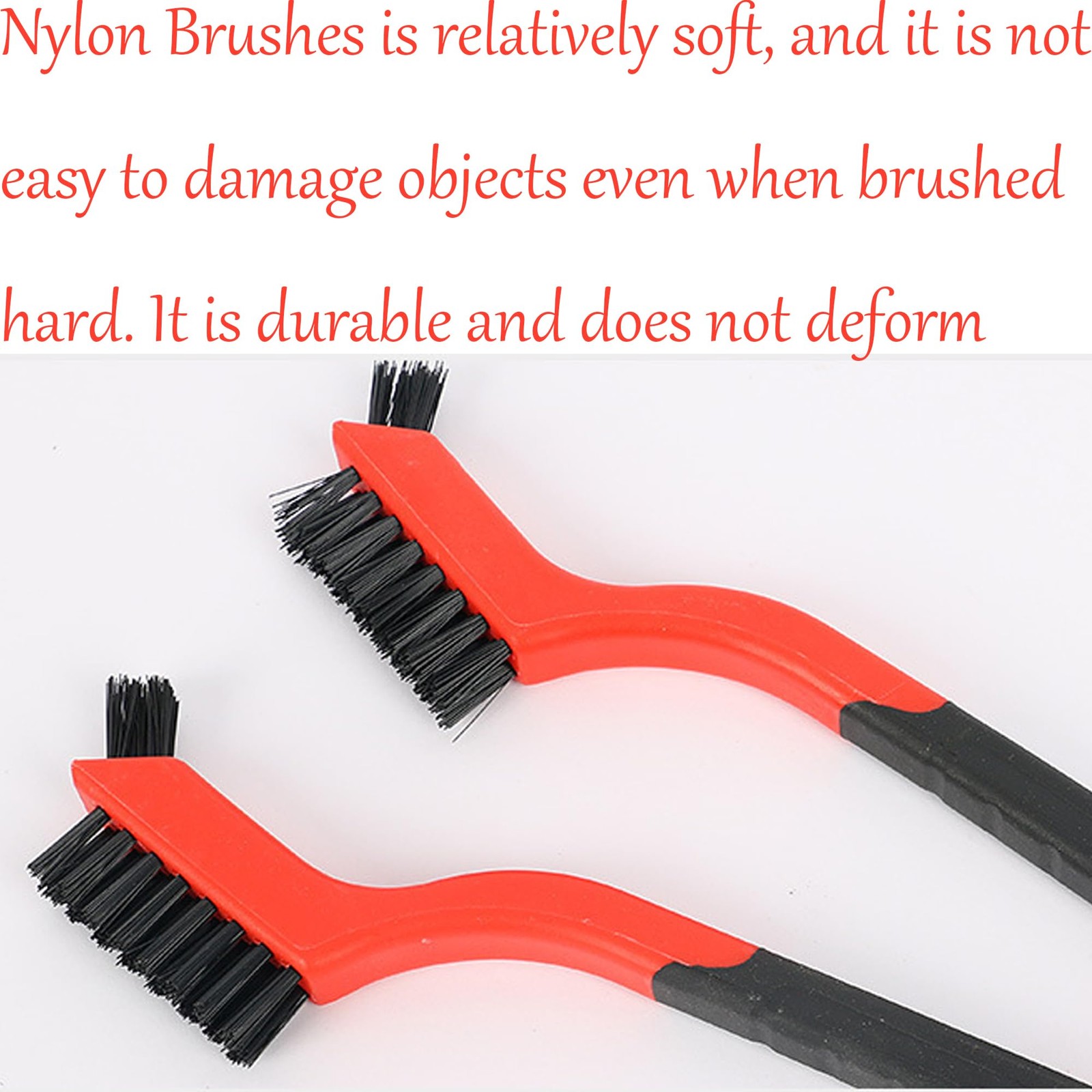 3pcs Nylon Cleaning Brushes Small Wire Brush Set for Rust Red