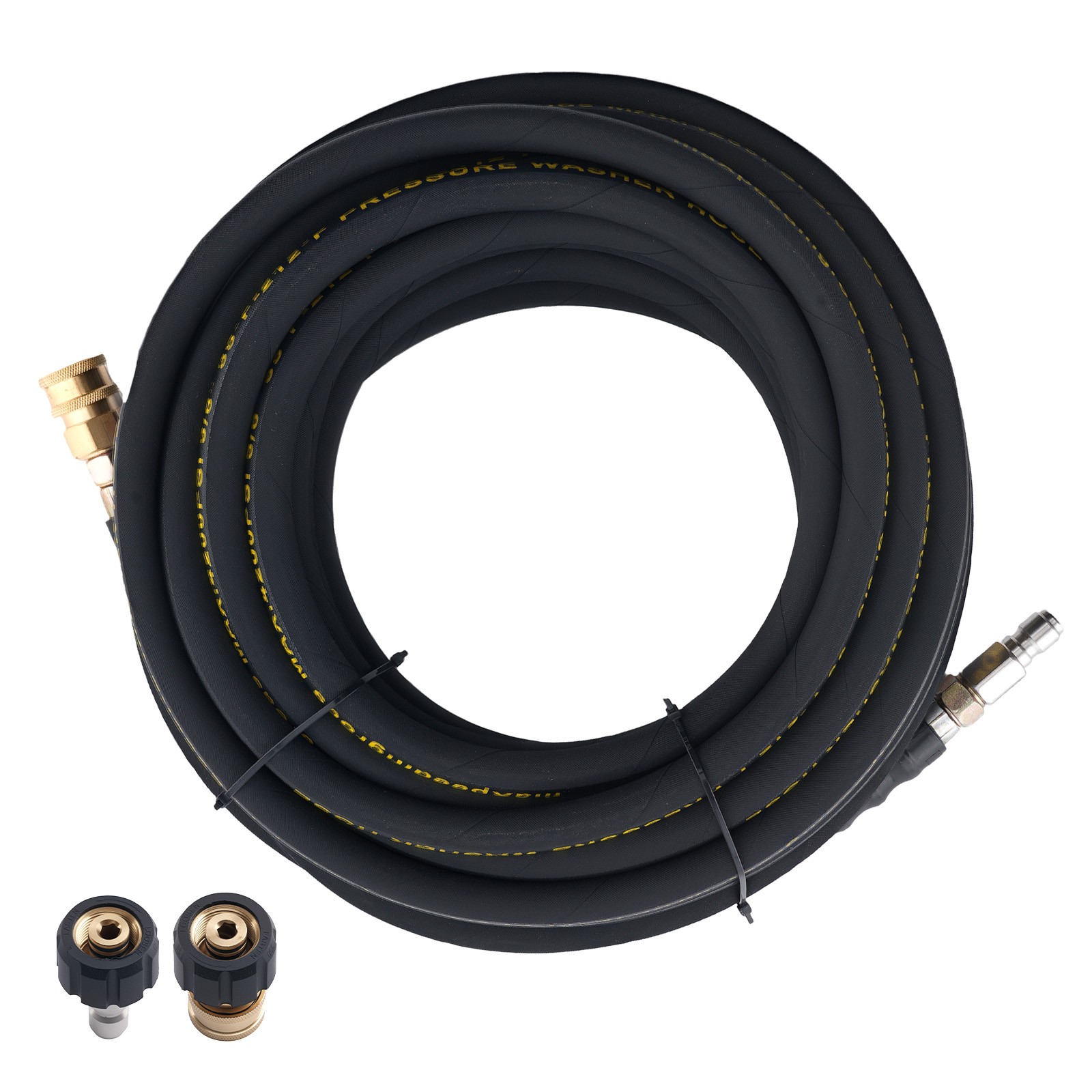 50 Feet Power Washing Hose 4200PSI Steel Wire Braid w/ M22 to 3/8″ Coupler