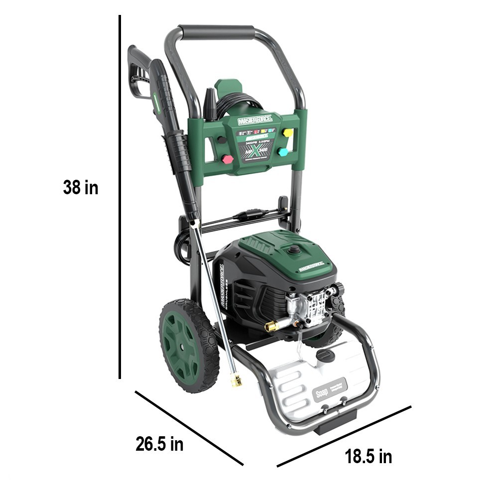 3400 Max PSI 2.0 Max GPM 14 Amp Corded Electric Pressure Washer Water Cleaner