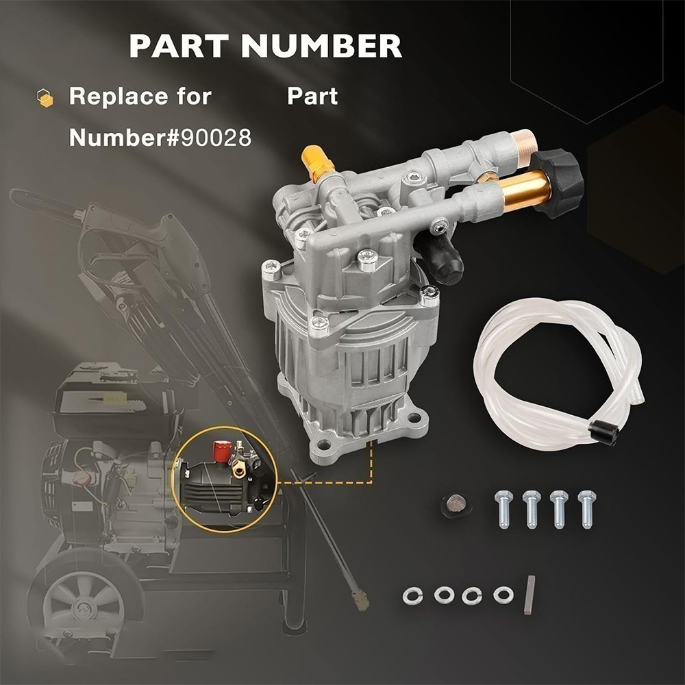 90028 Horizontal Pressure Washer Pump -Kit Aluminum 2.4 GPM 3300 PSI Power 3/4″