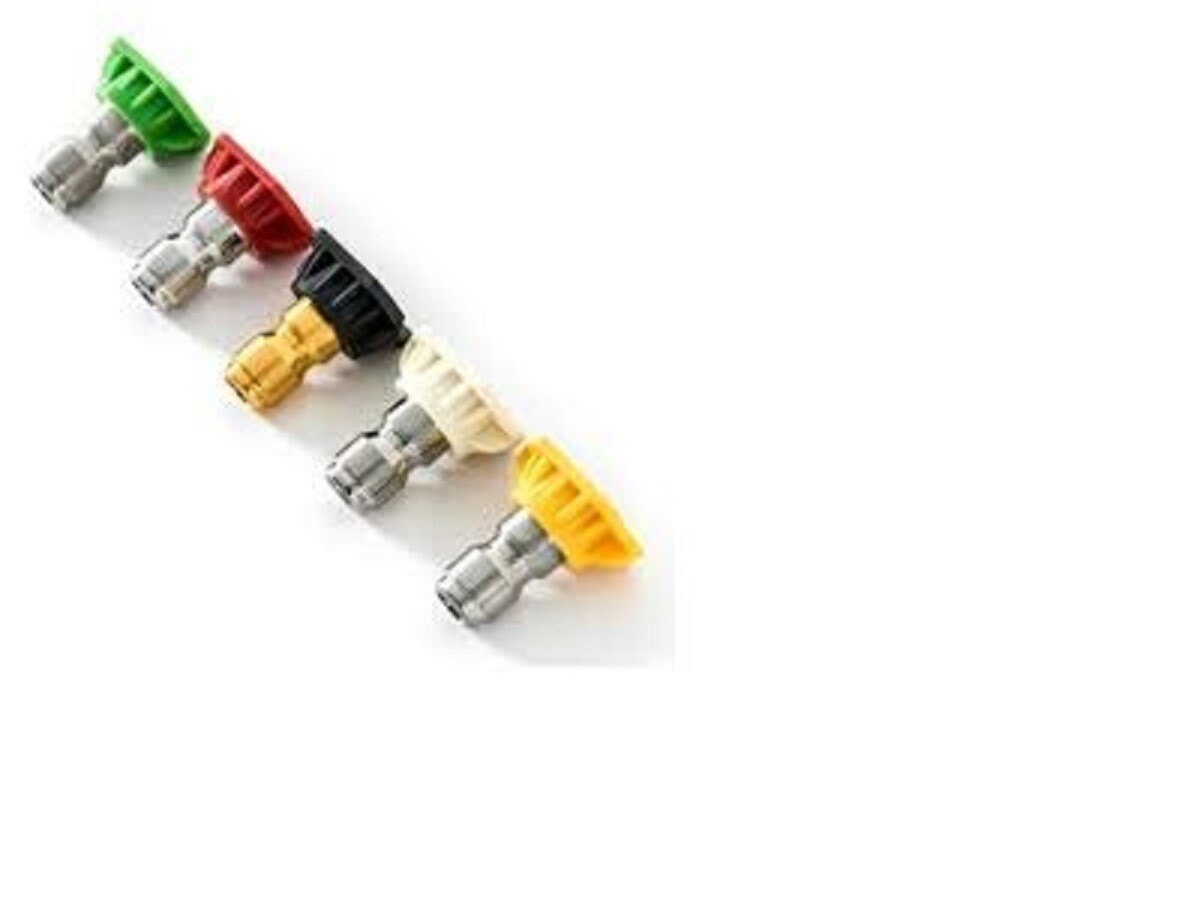 5 PCS High Pressure/Power Washer Spray Nozzle Kit 5 Pack Quick Connect 1/4″