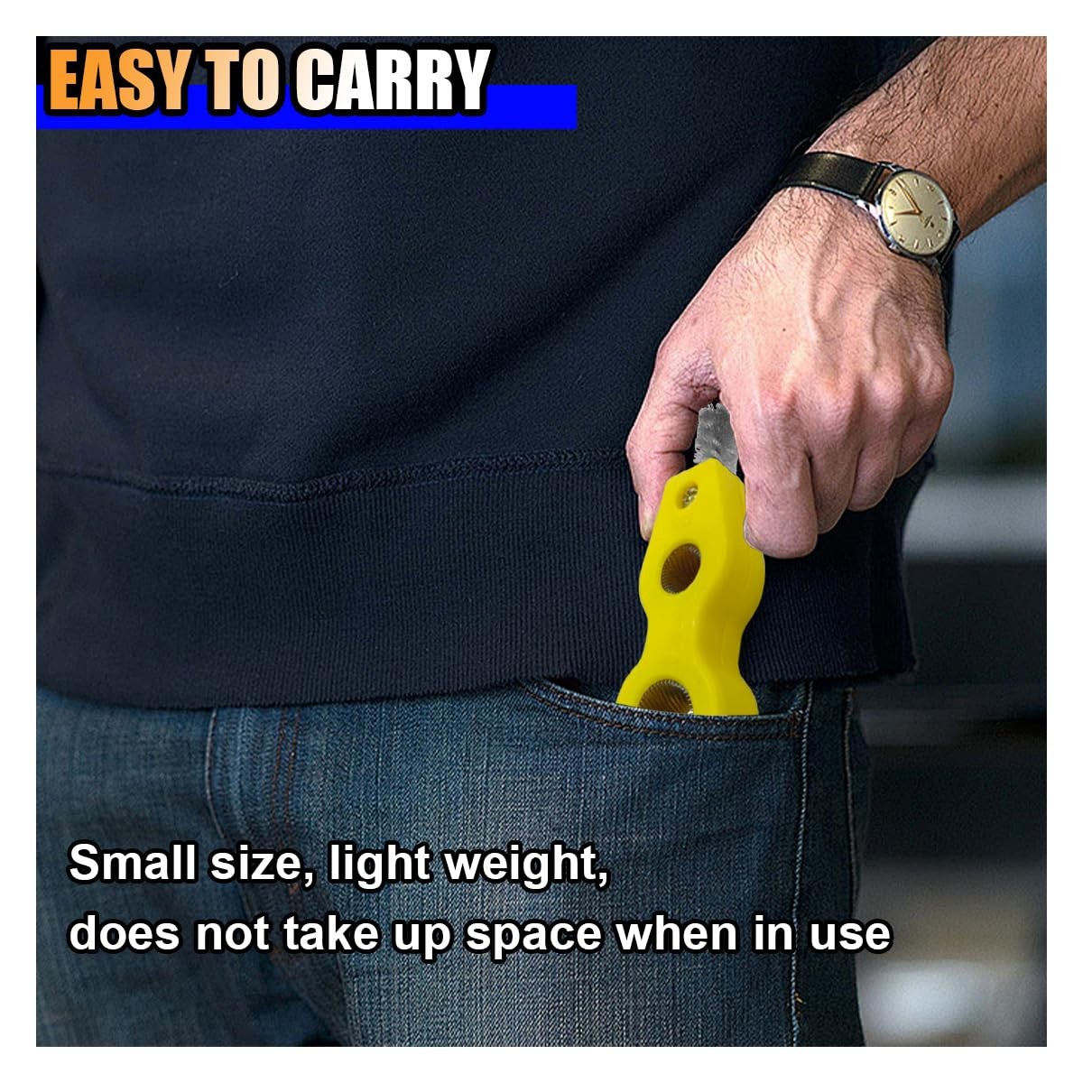 4 in 1 Car Battery Terminal Cleaner, Post 1PC, Yellow