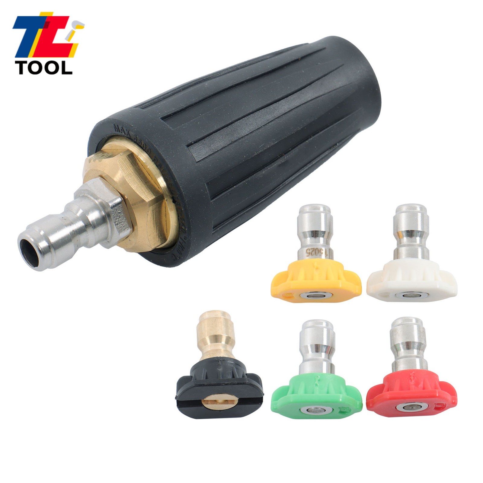 1/4 inch 3600 PSI 360° Rotating Turbo High Pressure Turbine Nozzle Set For Ryobi
