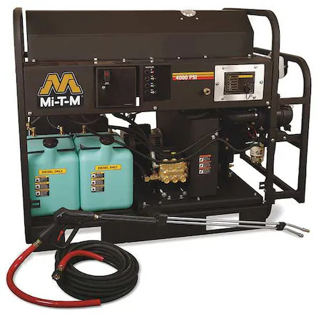 Mi-T-M Gh-4005-0Mdk Heavy Duty 4000 Psi 4.5 Gpm Hot Water Gas Pressure Washer