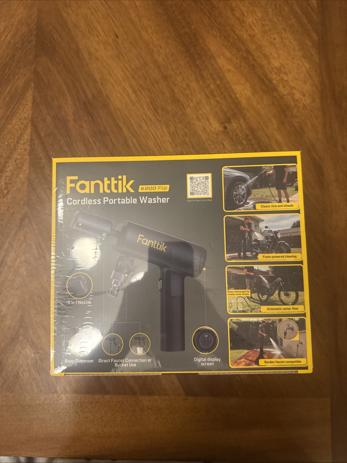 Fanttik K200 Flip Cordless Portable Washer 5-in-1 Nozzle OEM New Sealed