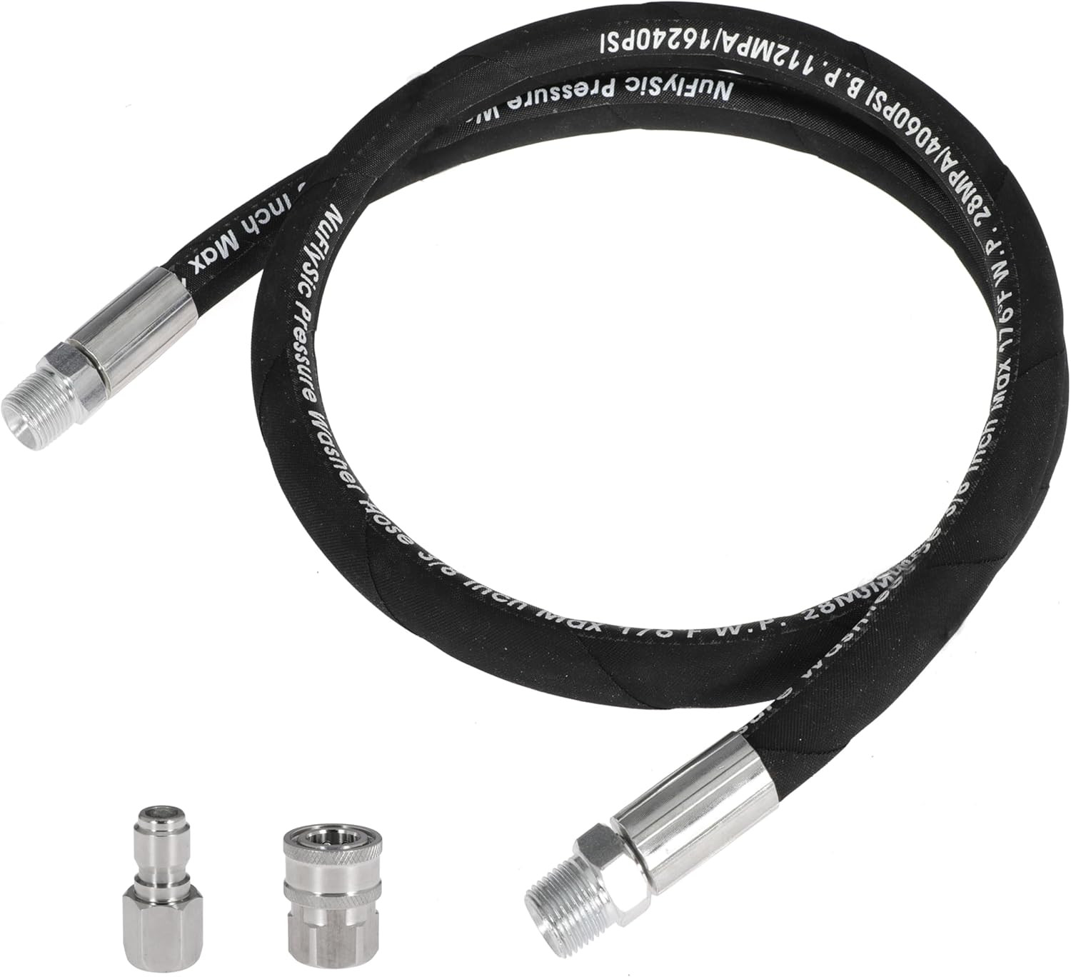 Pressure Washer Whip Hose Power Washer Jumper Hose for Pressure Washing with Ste