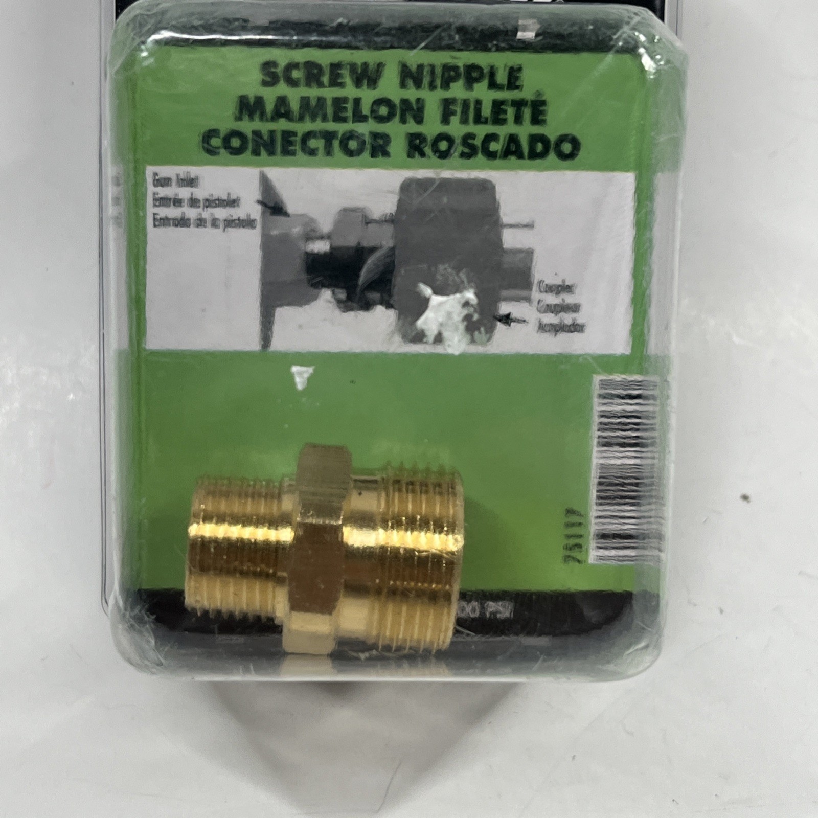 Forney 75117 Pressure Washer FITTING Screw Nipple, M22M to 3/8″ MALE Brass
