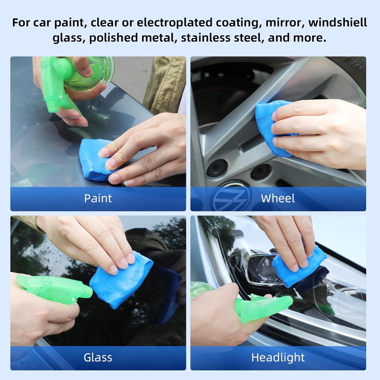 Auto Detailing Clay Bar Kit 100g 4 Pack Magic Cleaner