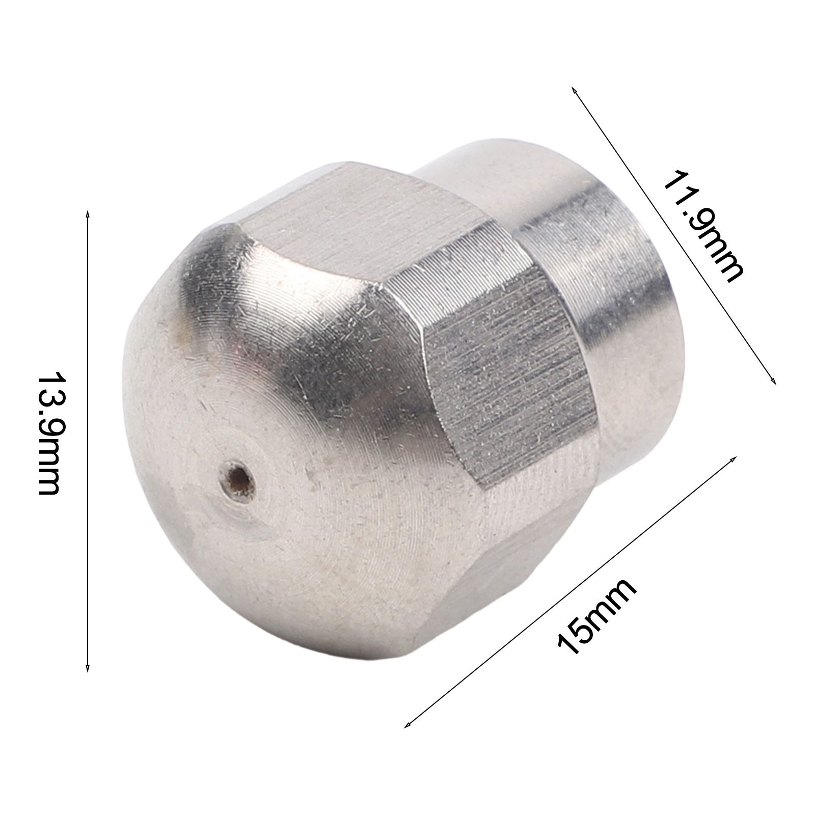 Four Nozzle Set for Pipeline Cleaning with Stainless Steel and Brass Components