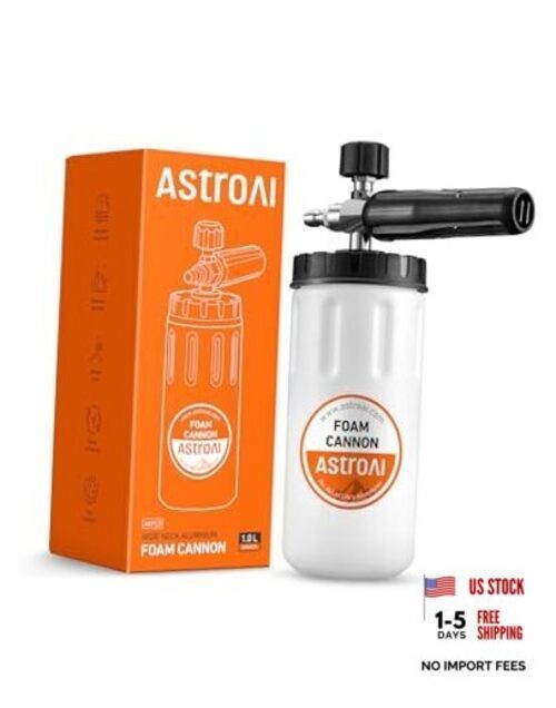 Foam Cannon for Pressure Washer, Wide Neck Car Wash Foam 1 Liter, Orange Label