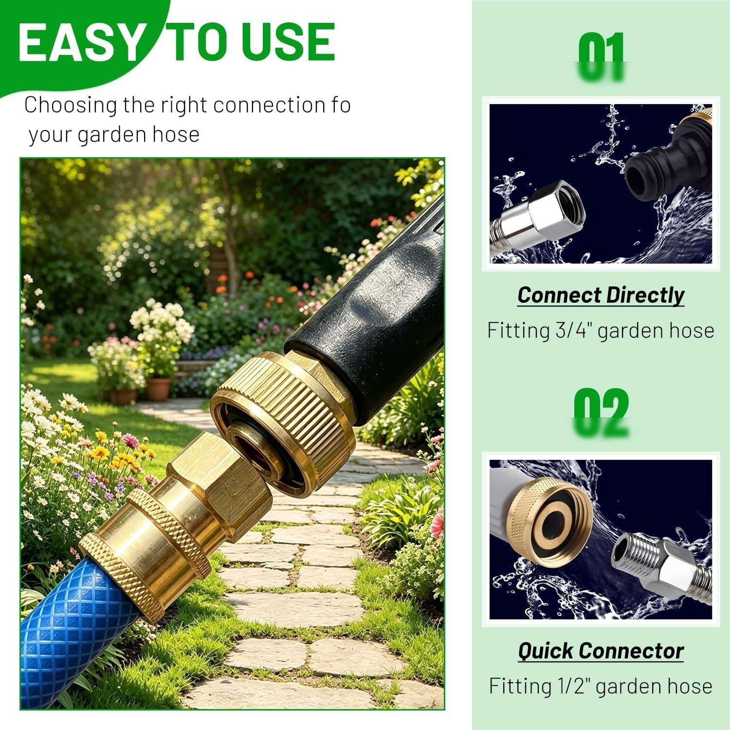 Aluminum Hydro Jet Nozzle with 3 High-Pressure Settings for Effective Cleaning