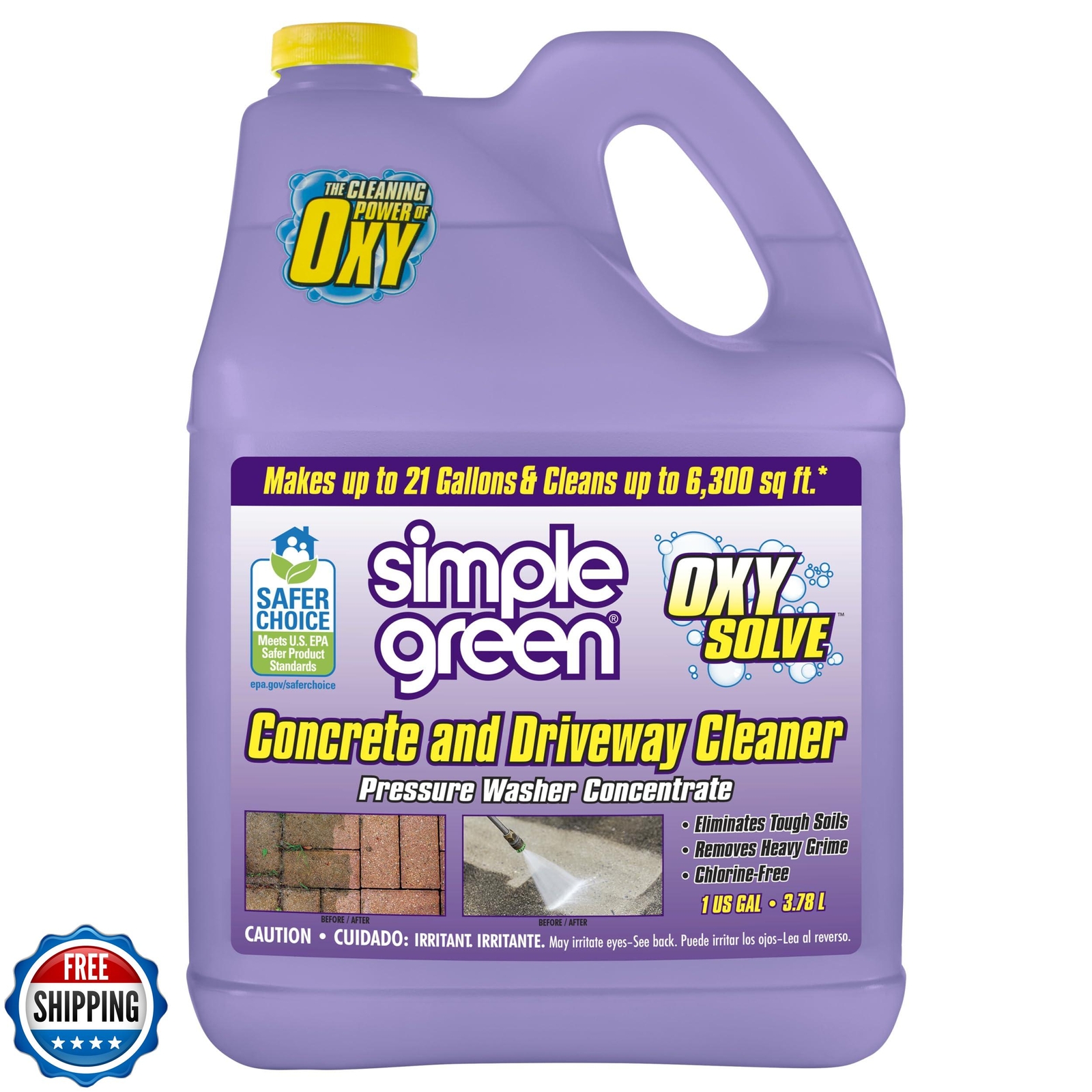 Simple Green Oxy Solve Concrete and Driveway Pressure Washer Cleaner, Purple,