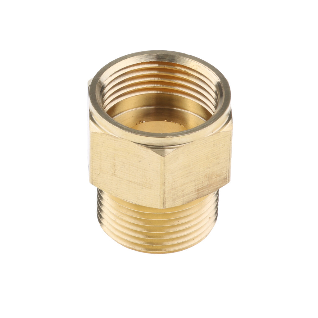 GOLD PRESSURE WASHER SCREW HOSE CONNECTOR FITTING ADAPTER 22MM x22MM