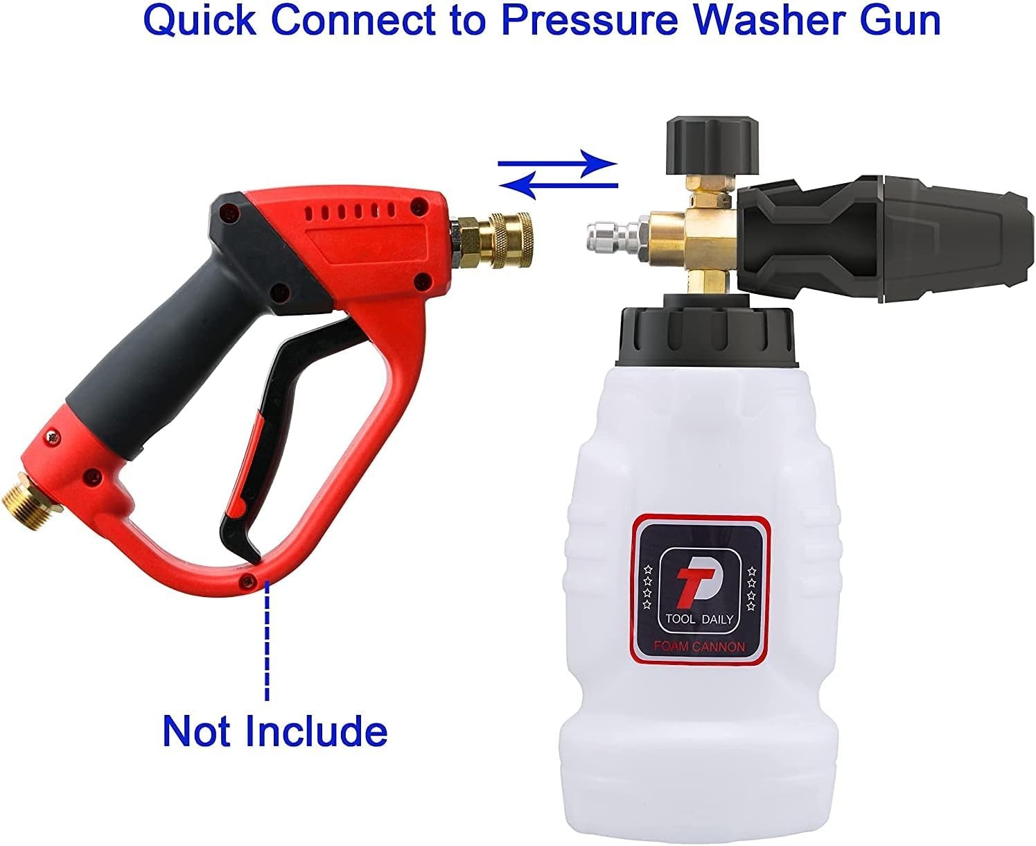 Foam Cannon, 1/4 Inch Quick Connect, Power Washer Foam Cannon with 5 Pressure Wa