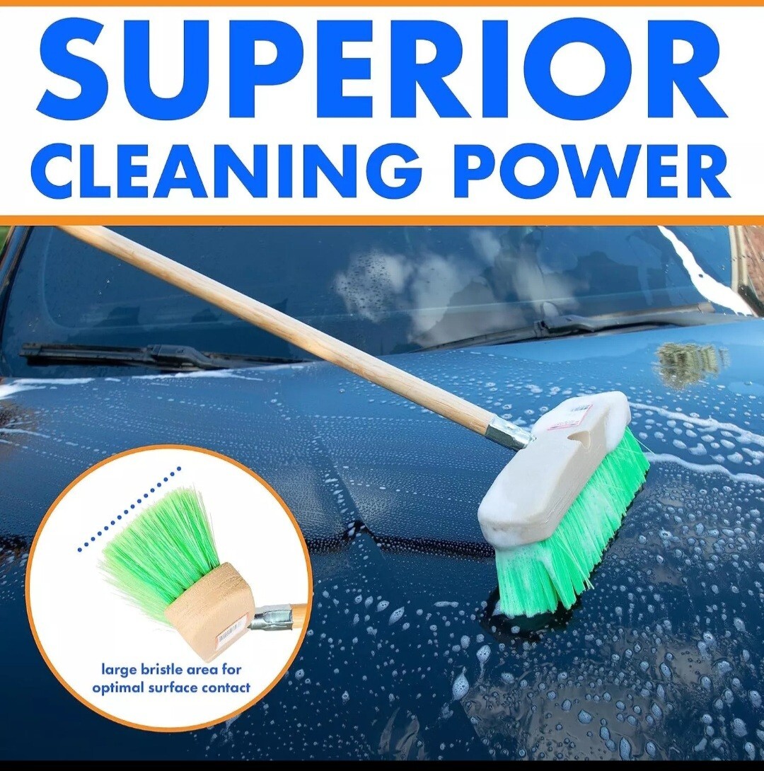 Hub City Industry 10- inch Car Wash Brush, Soft Nylon 10″ Wash, Green