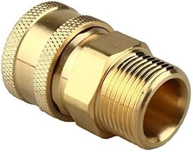 Pressure Washer Adapter Set,M22-15mm Male Thread Fitting, 3/8″ Quick Connect kit