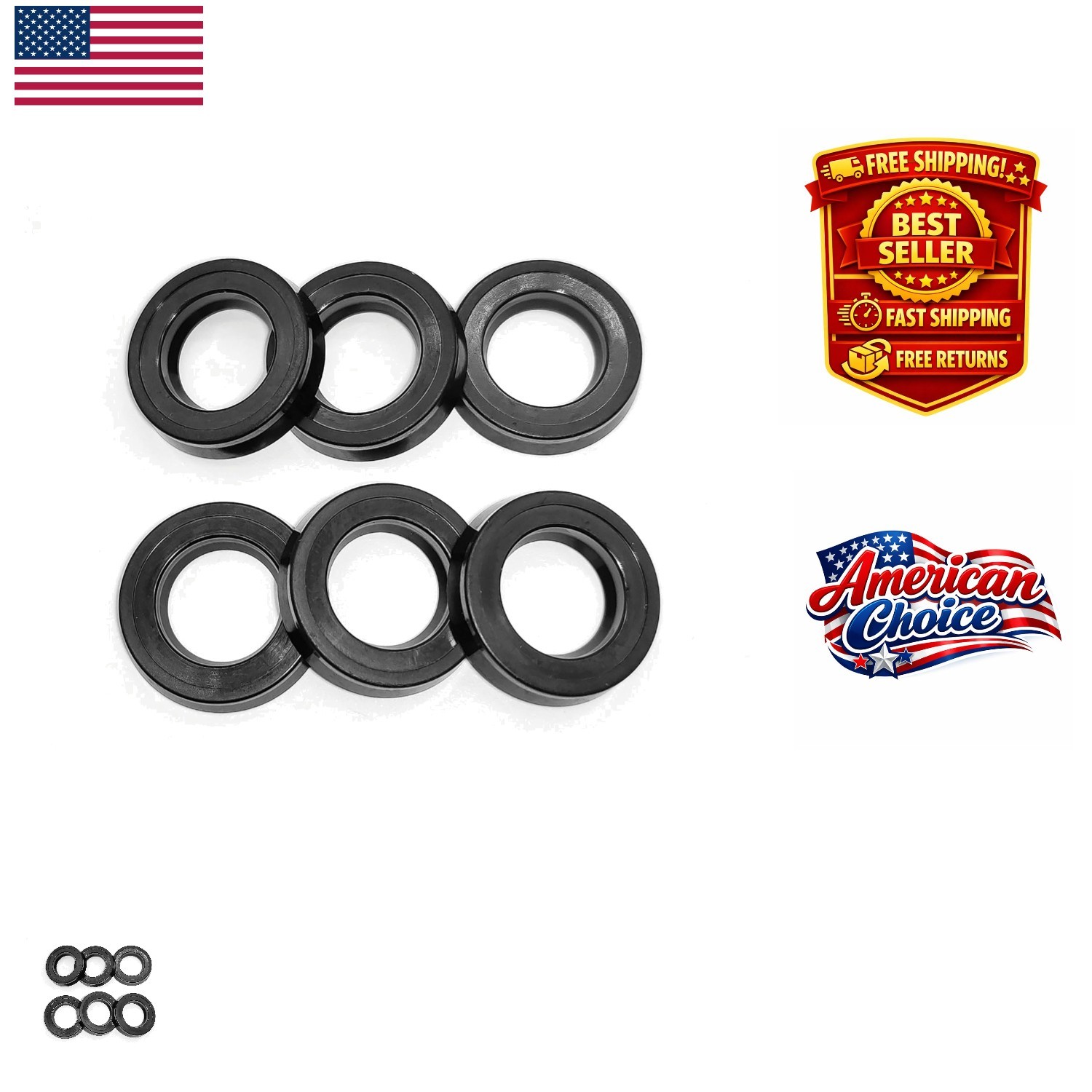 6-Piece AR2235 Water Seal Kit for RMW & RMV Pressure Washer Pumps – Durable