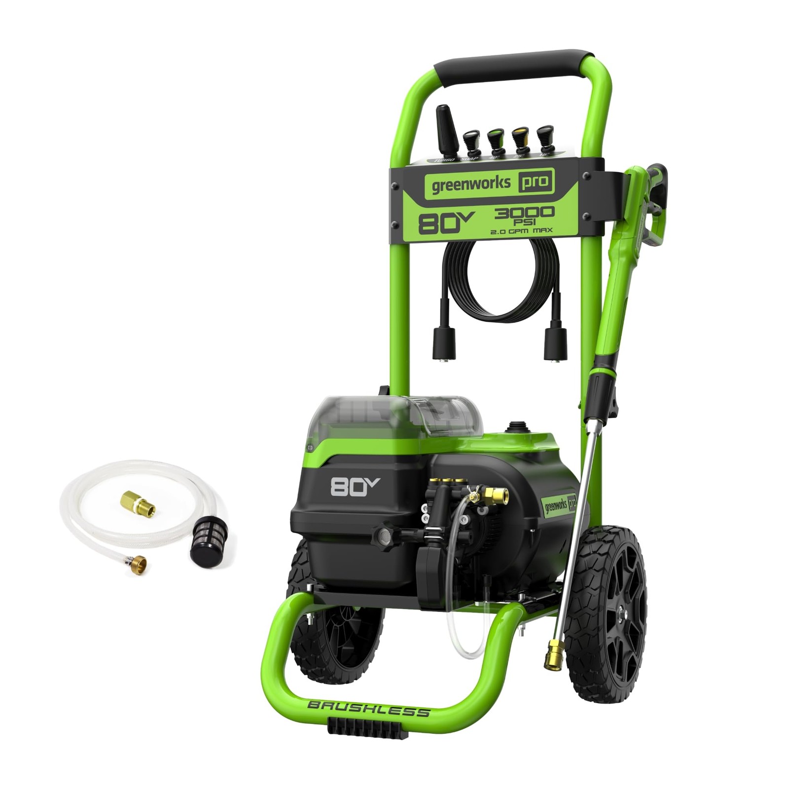 Greenworks 80V 3000 PSI DualPort Pressure Washer 2.0 GPM, ToolOnly, Powerful …